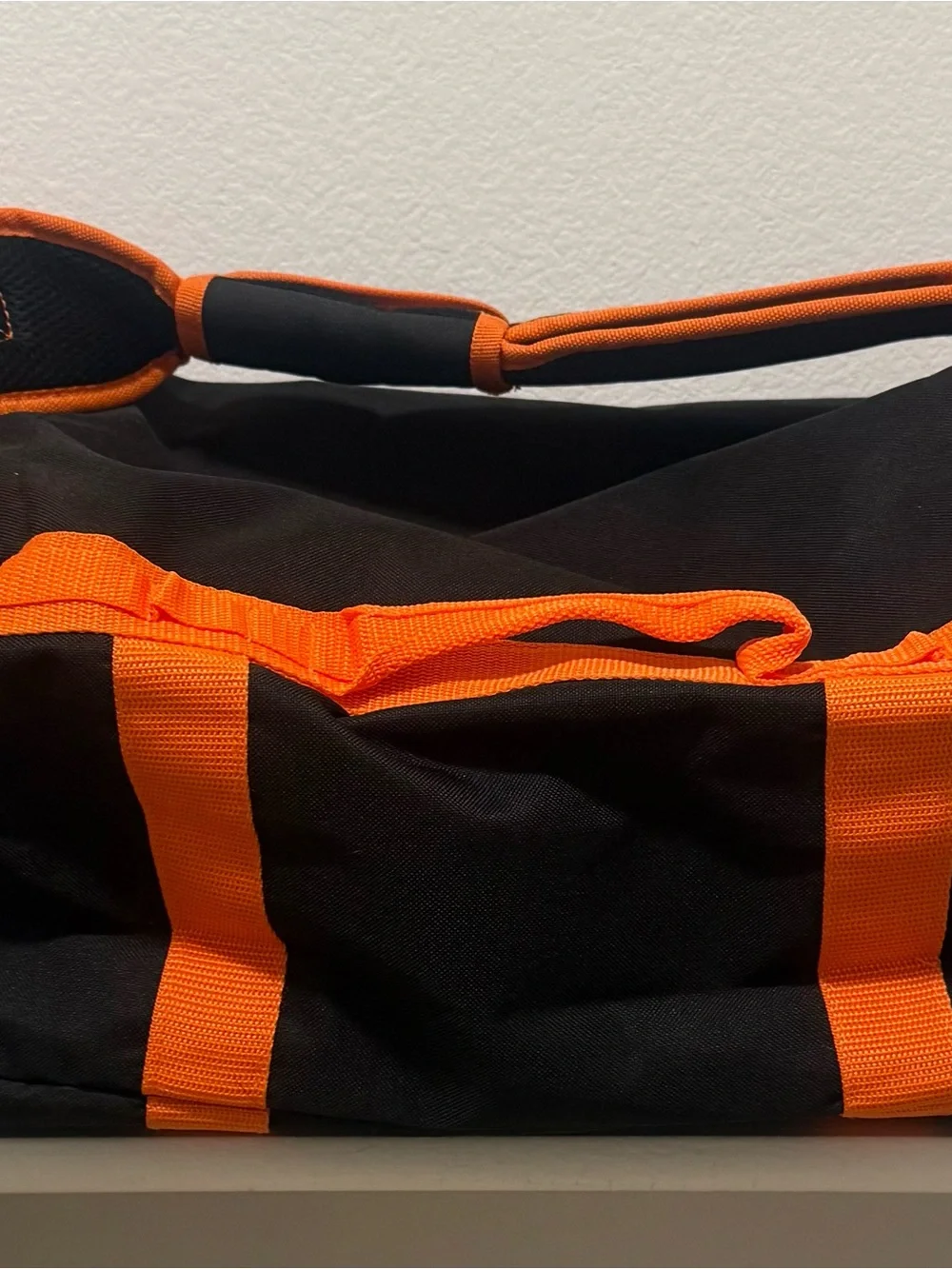 Harley Davidson Orange & Black Motorcycle Duffel Bag Gear Bag Travel Bag